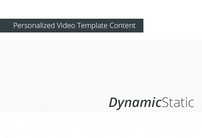 Personalized Video Template Content